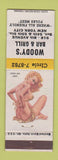 Matchbook Cover - Woody's Bar Grill New York City pinup