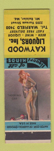 Matchbook Cover - Kaywood Liquors Mount Rainier MD pinup