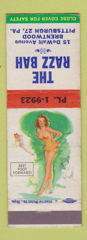 Matchbook Cover - The Razz Bah Pittsburgh PA pinup