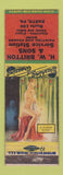 Matchbook Cover - HW Britton Service oil gas Auto Body Barto PA pinup
