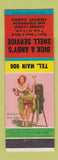 Matchbook Cover - Dick & Andy's Shell oil gas Freeport IL pinup photography