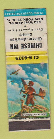 Matchbook Cover - Chinese Inn Restaurant New York City WEAR
