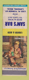 Matchbook Cover - Sam's Bar Lansing MI WEAR