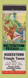 Matchbook Cover - Hagerstown Triangle Tavern IN low phone # Surprise Visit bears