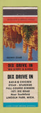 Matchbook Cover - Dix Drive Inn Lincoln Park MI