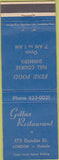 Matchbook Cover - Gettas Restaurant London ON WEAR