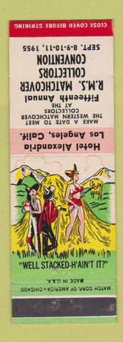 Matchbook Cover - RMS Convention 1955 Los Angeles CA hillbilly hay stack