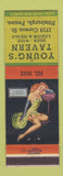 Matchbook Cover - Young's Tavern Pittsburgh PA pinup