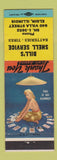 Matchbook Cover - Bill's Shell oil gas Elgin IL pinup