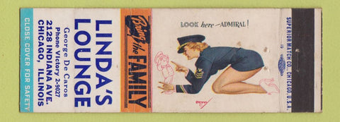 Matchbook Cover - Linda's Lounge Chicago IL pinup