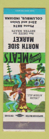 Matchbook Cover - North Side Market Columbus IN gorcery hillbilly shooting