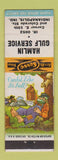 Matchbook Cover Hamlin Gulf oil gas Indianapolis IN hillbilly shooting squirrel