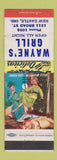 Matchbook Cover - Wayne's Grill New Castle IN hillbilly guard pig