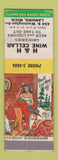 Matchbook Cover - H&H Wine Cellar Lansing MI hillbilly sewing