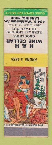 Matchbook Cover - H&H Wine Cellar Lansing MI hillbilly sewing