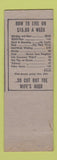 Matchbook Cover - H&H Wine Cellar Lansing MI hillbilly sewing