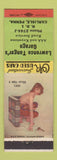 Matchbook Cover - Lawrence Tanger's Garage Carlisle PA pinup