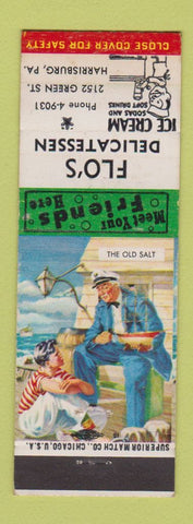 Matchbook Cover - Flo's Deli Harrisburg PA The Old Salt