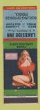 Matchbook Cover - Lakeside Inn Boiling Springs PA pinup Puckered Up