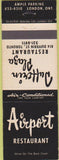 Matchbook Cover - Airport Restaurant London ON
