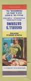Matchbook Cover - Cassell's Catering Penbrook PA hillbilly Guard Pig