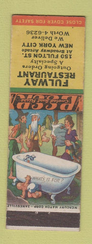 Matchbook Cover - Fulway Restaurant New York City Hillbilly