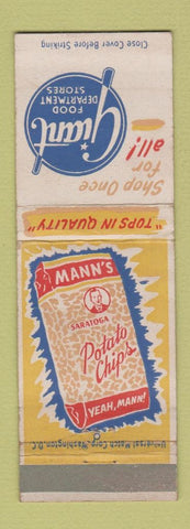 Matchbook Cover - Giant Food Stores Mann's Saratoga Potato Chips