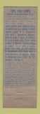 Matchbook Cover - Giant Food Stores Mann's Saratoga Potato Chips