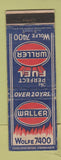 Matchbook Cover - Waller Fuel  Baltimore MD WEAR