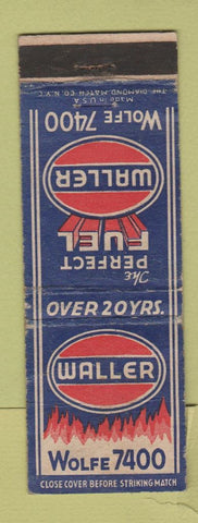 Matchbook Cover - Waller Fuel  Baltimore MD WEAR
