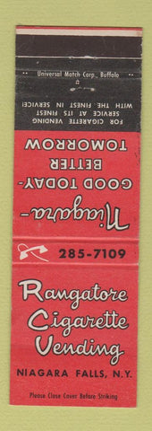 Matchbook Cover - Rangatore Cigarette Vending Niagara Falls NY