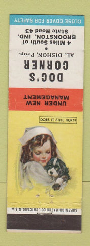 Matchbook Cover - Doc's Corner Brookston IN Does It Still Hurt