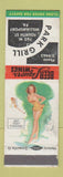 Matchbook Cover - Park Grill Williamsport PA pinup Best Food Forward