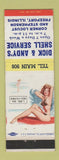 Matchbook Cover - Dick & Andy's Shell oil gas Freeport IL pinup Strictly for See
