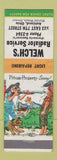 Matchbook Cover - Welch's Radiator Service Ashland OH hillbilly Private Property