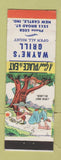 Matchbook Cover - Wayne's Grill New Castle IN hillbilly