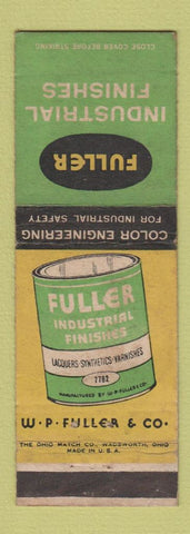 Matchbook Cover - Fuller Industrial Finishes WP Fuller