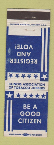 Matchbook Cover - Register and Vote Illinois Association of Tobacco Jobbers