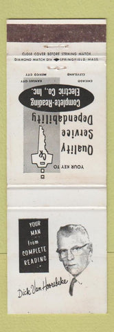 Matchbook Cover - Complete Reading Electric Chicago Kansas City Cleveland