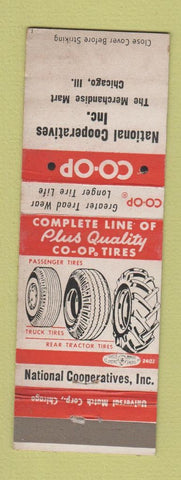 Matchbook Cover - COOP Tires Chicago IL WEAR