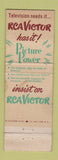 Matchbook Cover - RCA Victor TV Bell Radio WORN