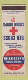 Matchbook Cover - Weinberger's Drug Stores Red Cross Cough Drops