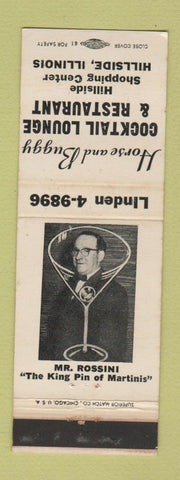 Matchbook Cover - Horse and Buggy Lounge Restaurant Hillside IL WEAR