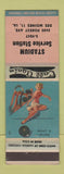 Matchbook Cover - Stadium Service Station oil gas? Des Moines IA pinup