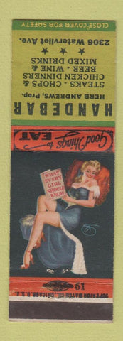 Matchbook Cover - Handebar Restaurant pinup