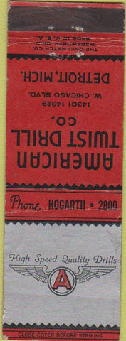 Matchbook Cover - American Trust Drill Detroit MI WEAR