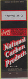 Matchbook Cover - National Carbon Products CW Handley San Francisco CA