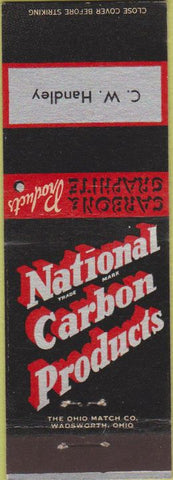 Matchbook Cover - National Carbon Products CW Handley San Francisco CA