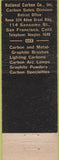 Matchbook Cover - National Carbon Products CW Handley San Francisco CA