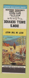 Matchbook Cover - Don's Shell oil gas Lebanon OR